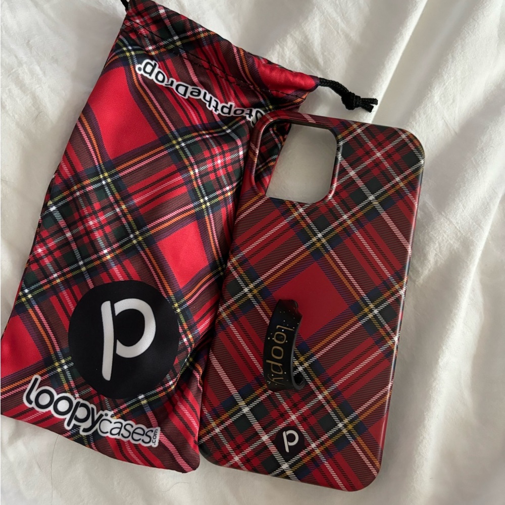 Loopy Case. Red Tartan- Matte Edition